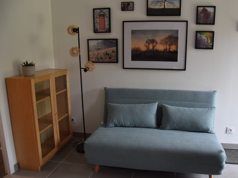 Clévacances, Location, 2 personnes, Mellionnec, salon .