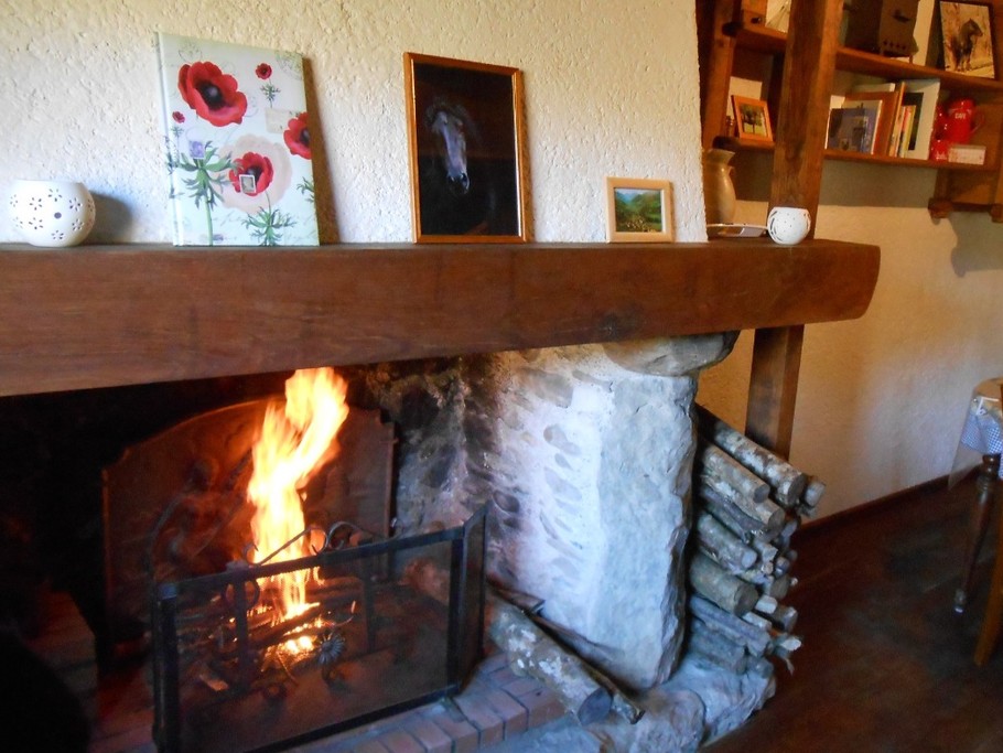 Agréable cheminée réalisée artisanalement un régal