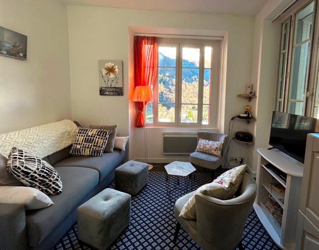 Salon avec coin canapé lit