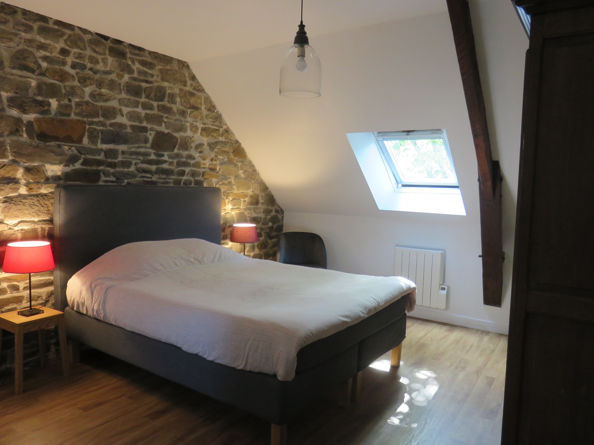 The bedroom upstairs
