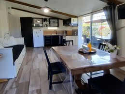 The living room opens onto the terrace