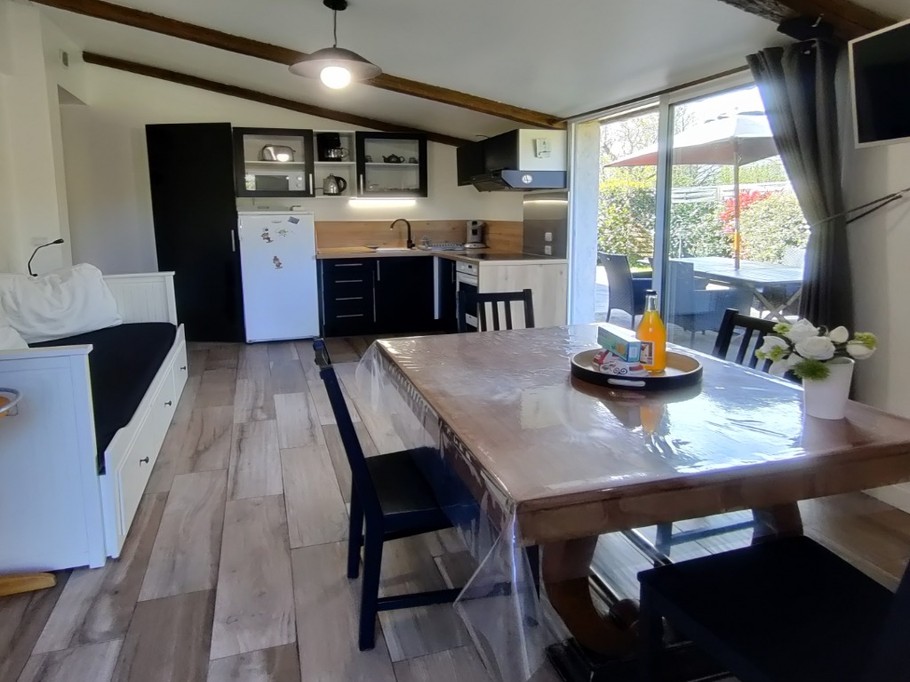 The living room opens onto the terrace