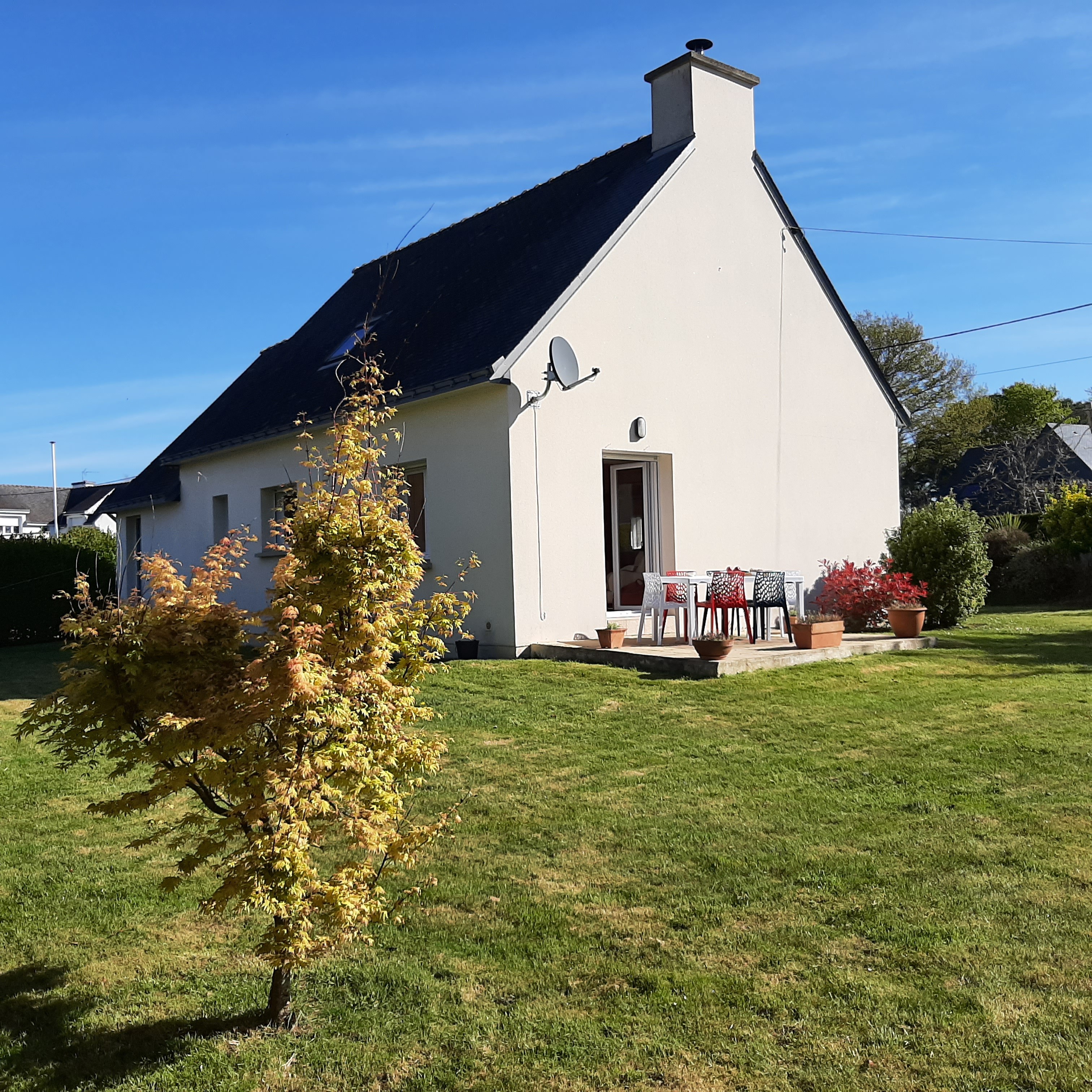 jardin vue sur la façade Sud