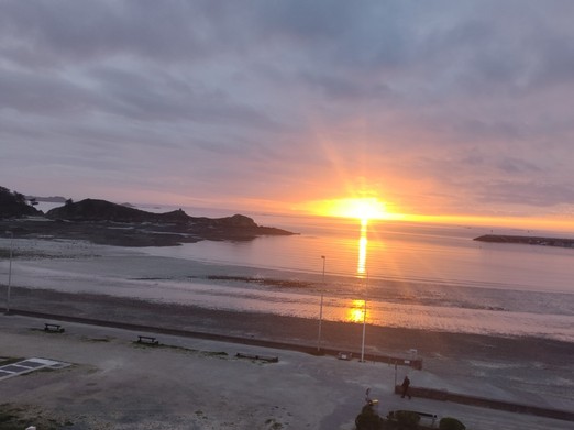 coucher de soleil depuis l'appartement