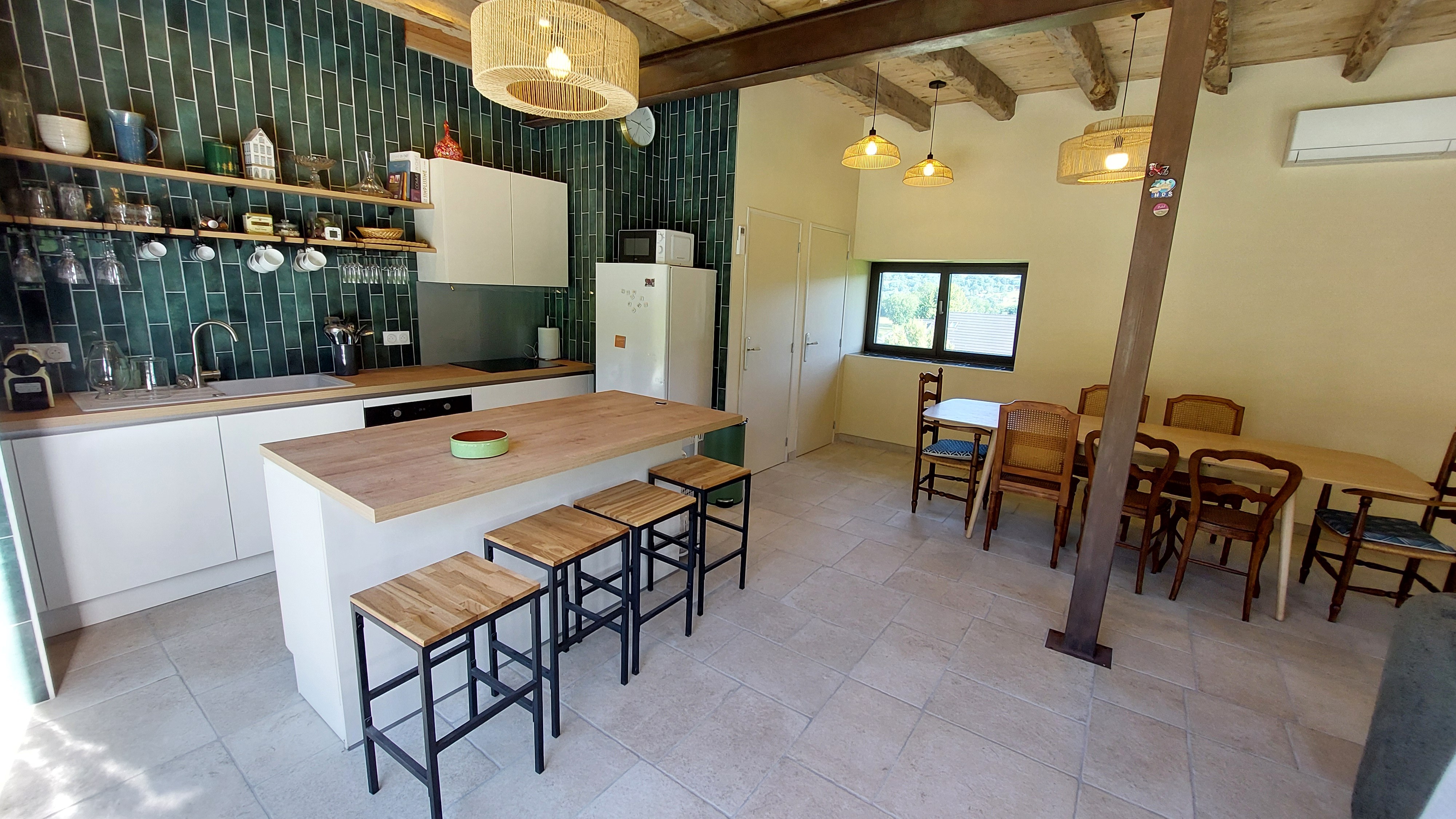 Open-plan kitchen