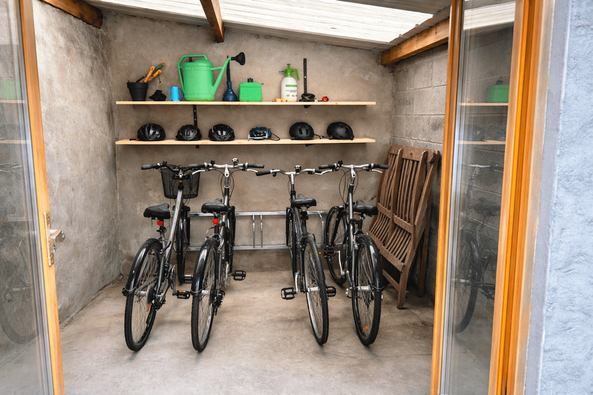 Bike room for 4 bikes