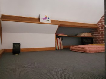 l'Ancre Violette, Bantas, Ploubazlanec, Loguivy, reading and relaxation area on the mezzanine floor