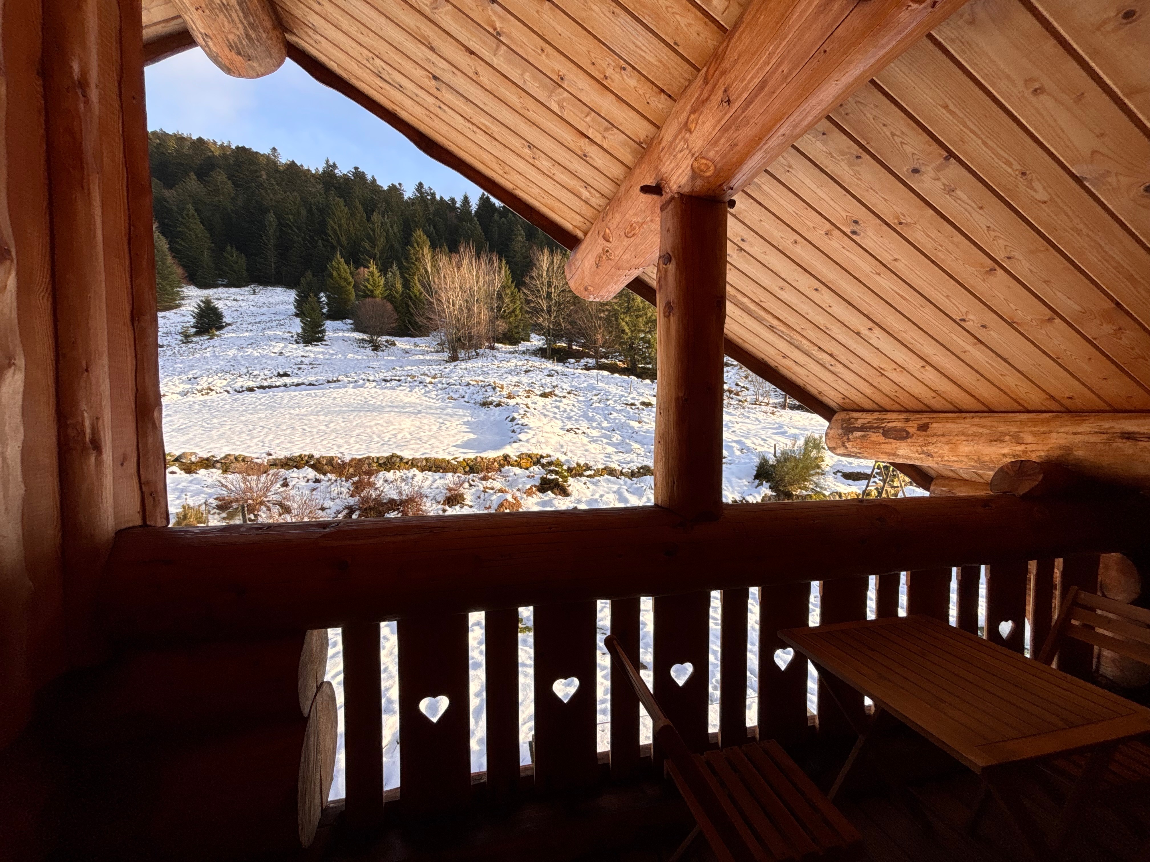 Balcon chambre 3  - Le Chalet en rondins, La Bresse