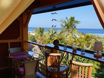 Bungalow Bois avec jacuzzi privatif - Poz Lagon chambre d'hôtes la Saline les bains