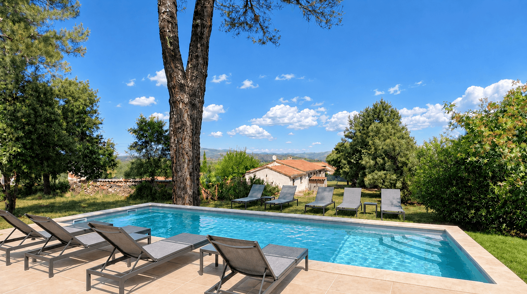 Swimming pool and view