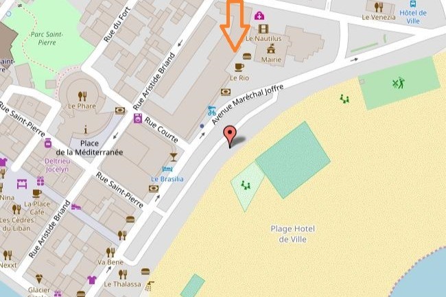 Plan plage hotel de ville