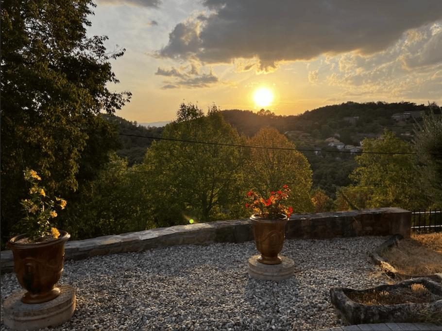 coucher de soleil sur les cévennes