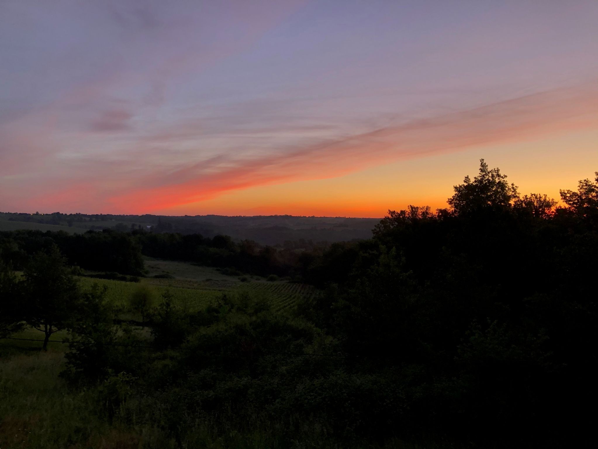 Coucher du soleil local
