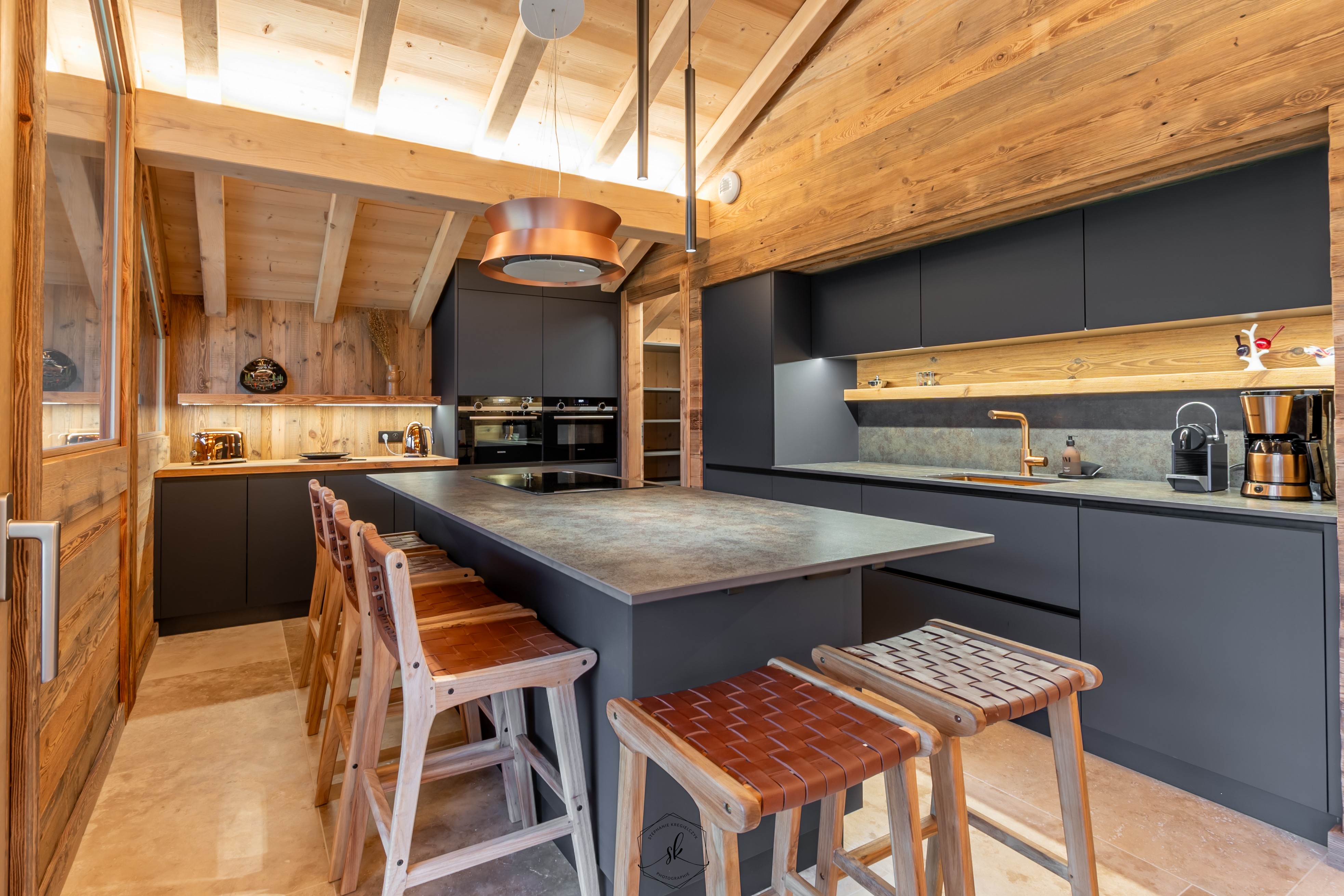 Cuisine ouverte sur salon/ séjour - Chalet Le Flocon de Ventron