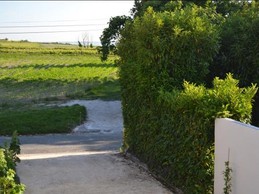 entrée privée parking vue vignes et estuaire