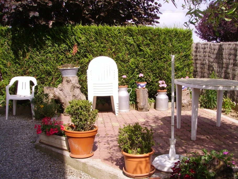 Location, Clévacances, Ploubalay, Beaussais sur Mer, jardin suite