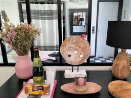 Clévacances, APPARTEMENT 2PERS, PERROS GUIREC - LA ROSE DE CLEMENTINE, plateau bienvenue