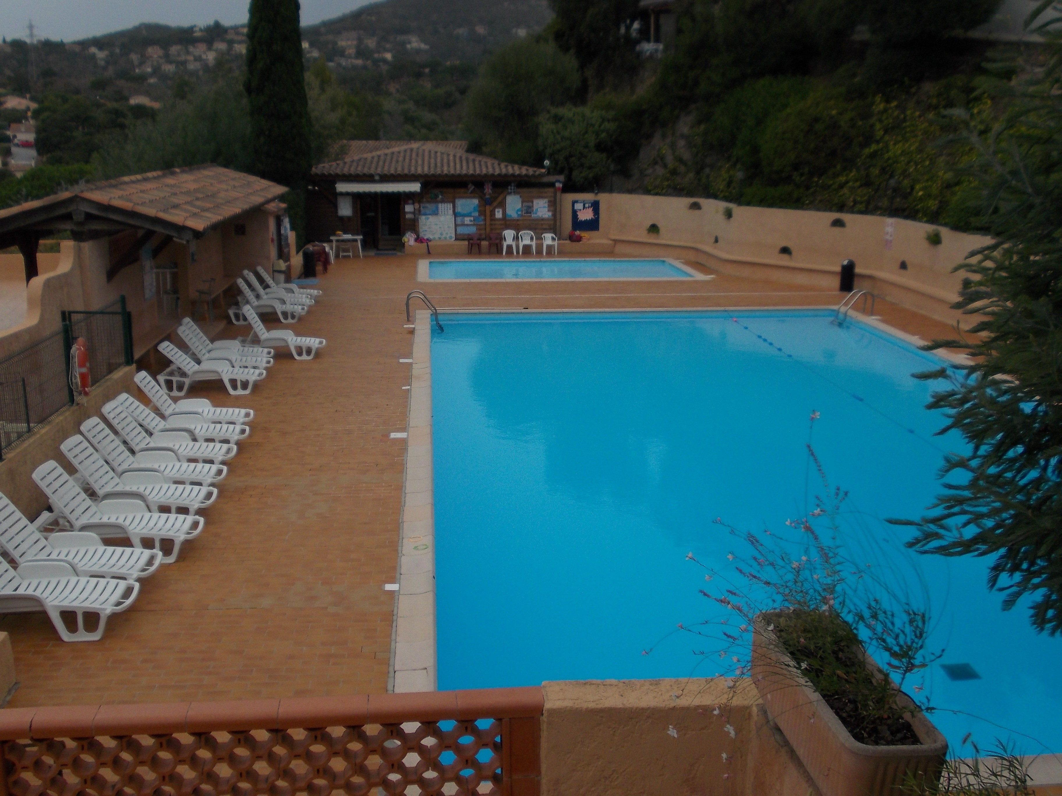 large and small pool