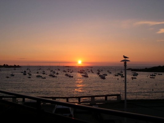 coucher de soleil depuis la terrasse