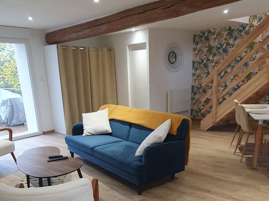 Lounge area - Gite les bords de l'Amezule, gite Bergamotte