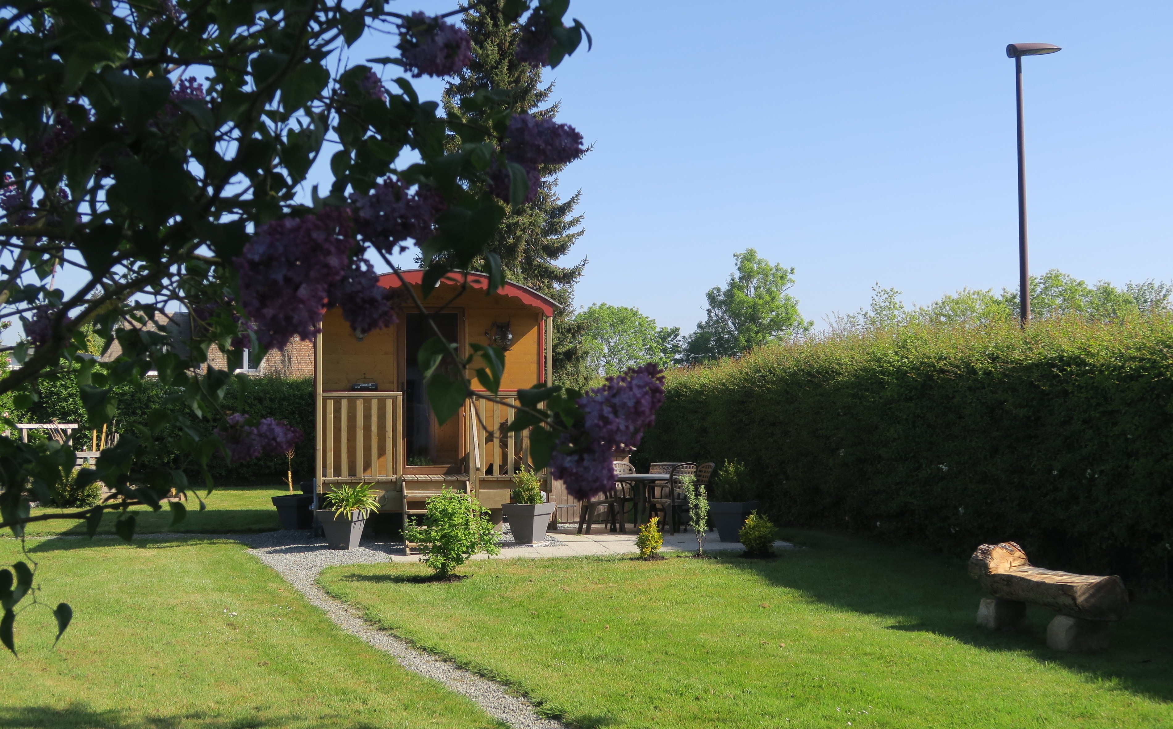 espace privatif, coin salon de jardin