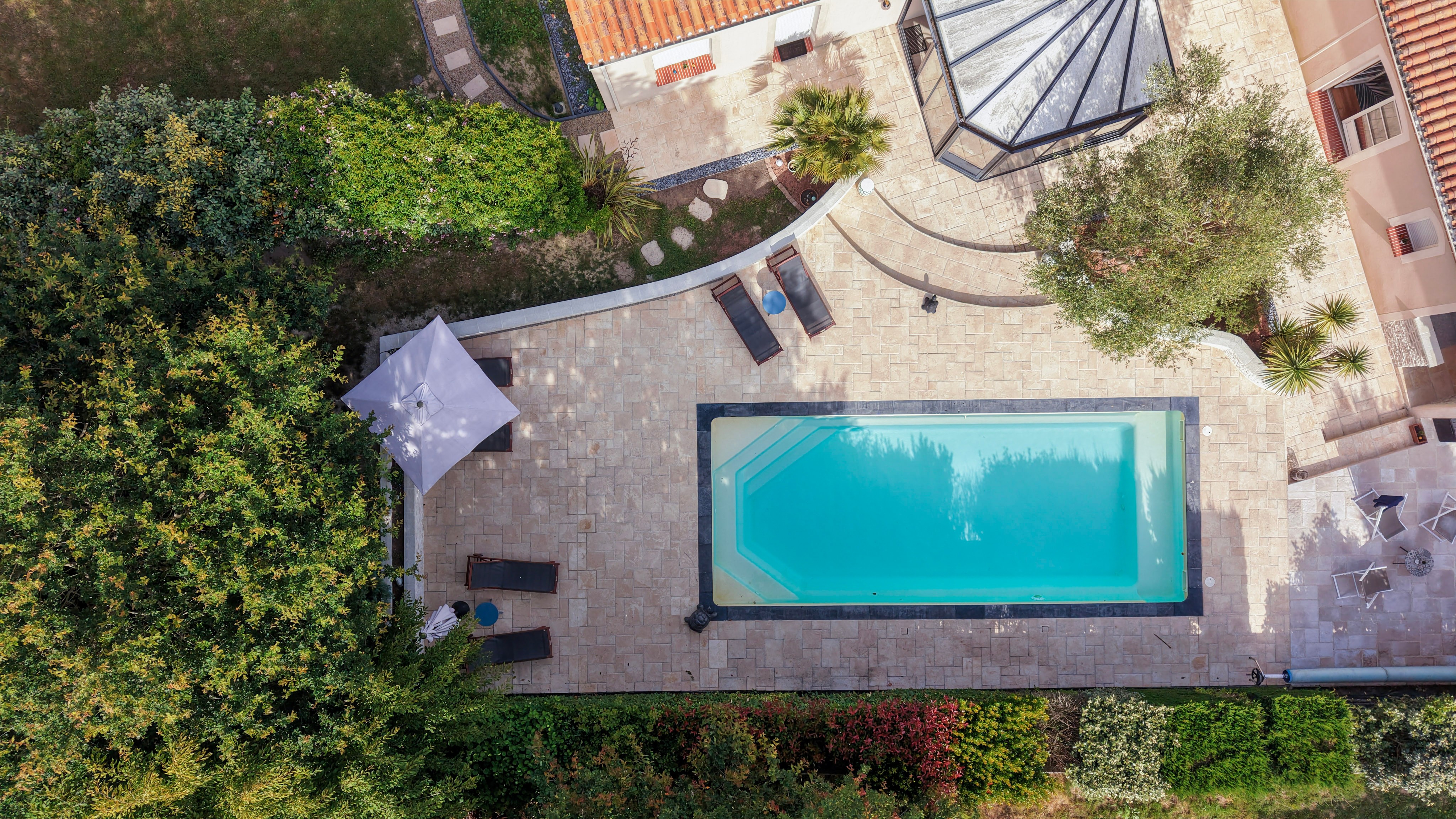 Heated swimming pool