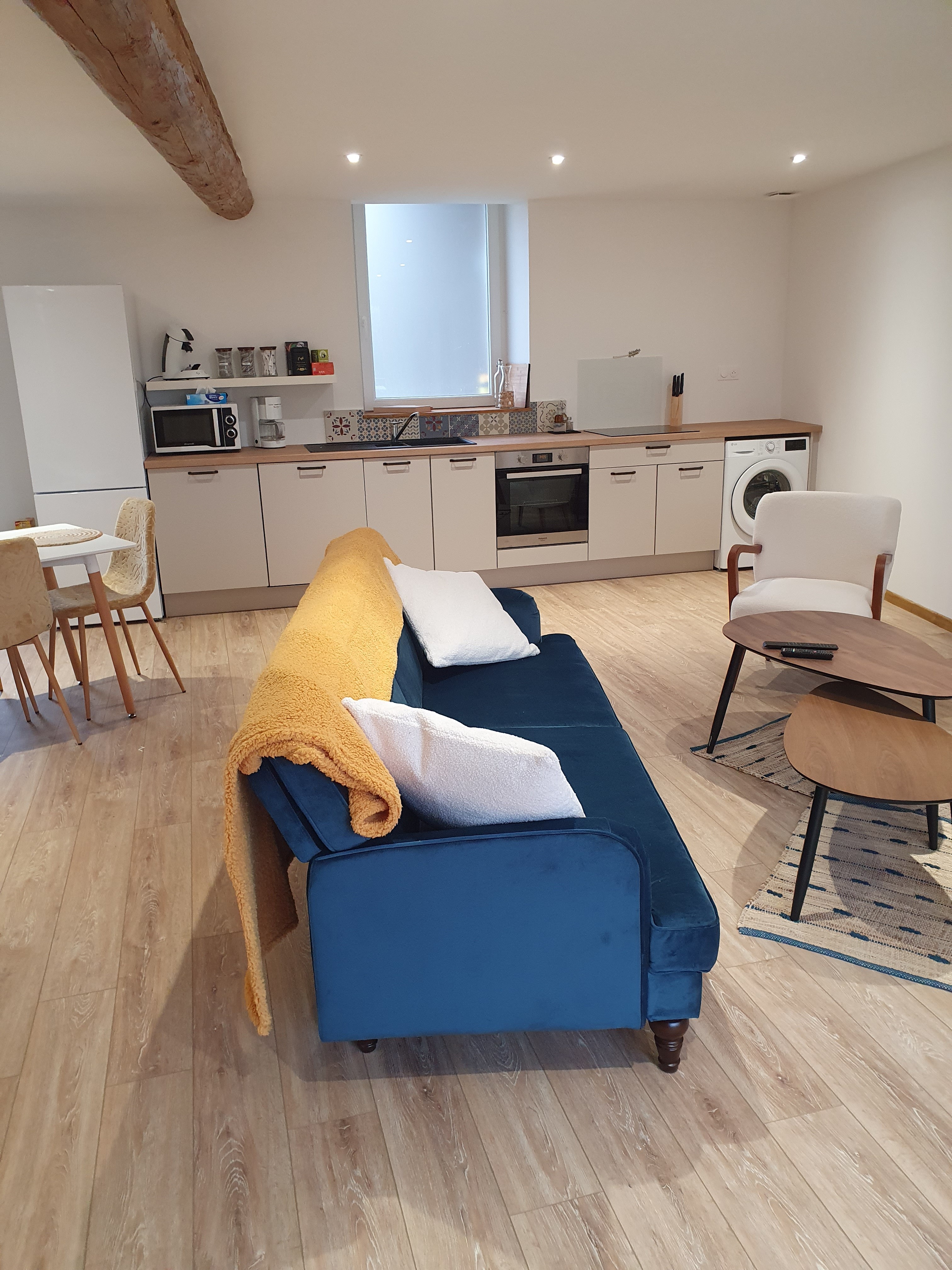 Living area - Gite les bords de l'Amezule, gite Bergamotte