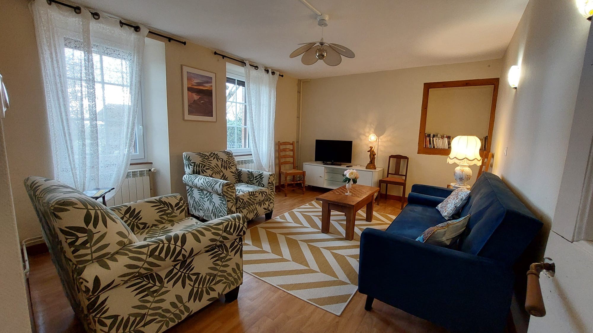 Living room with sofa bed