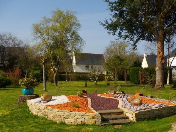 Massif dans l'espace paysager