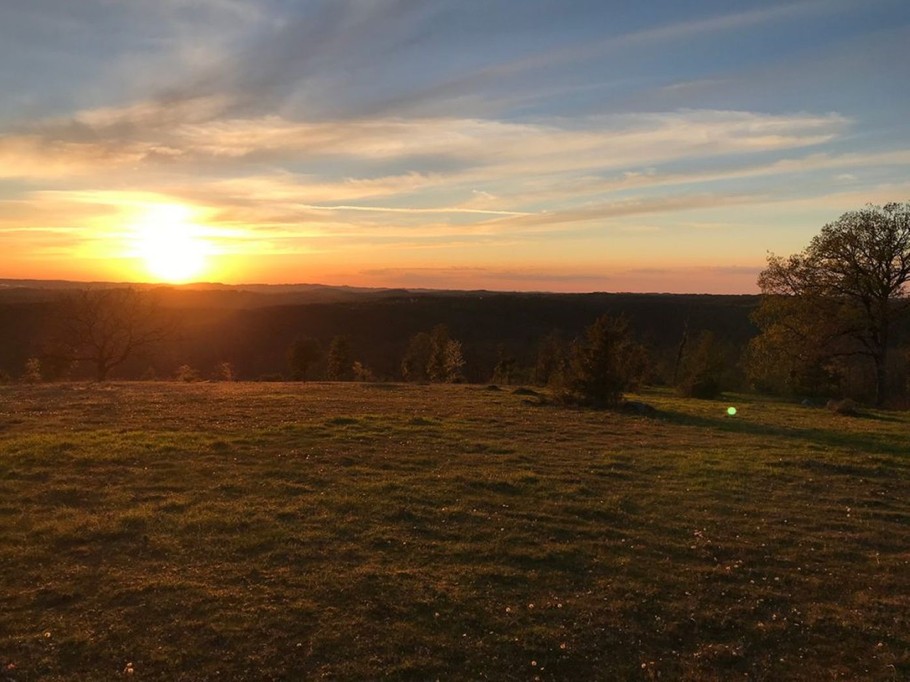 Coucher de soleil au Domaine d'Orion