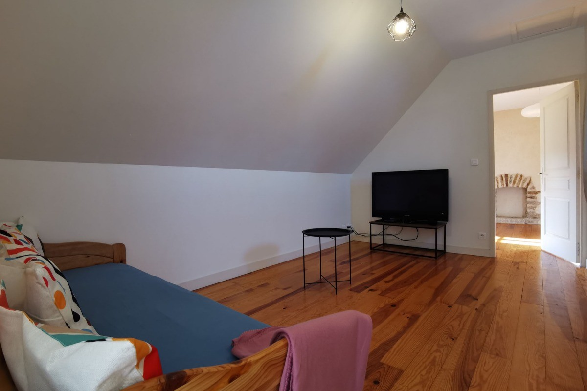 Une mezzanine avec lilt gigogne - 2 lits en 90