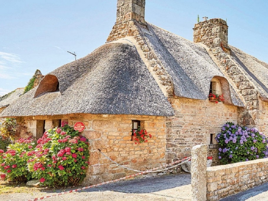 Villade chaumières de Kerascoet à Névez