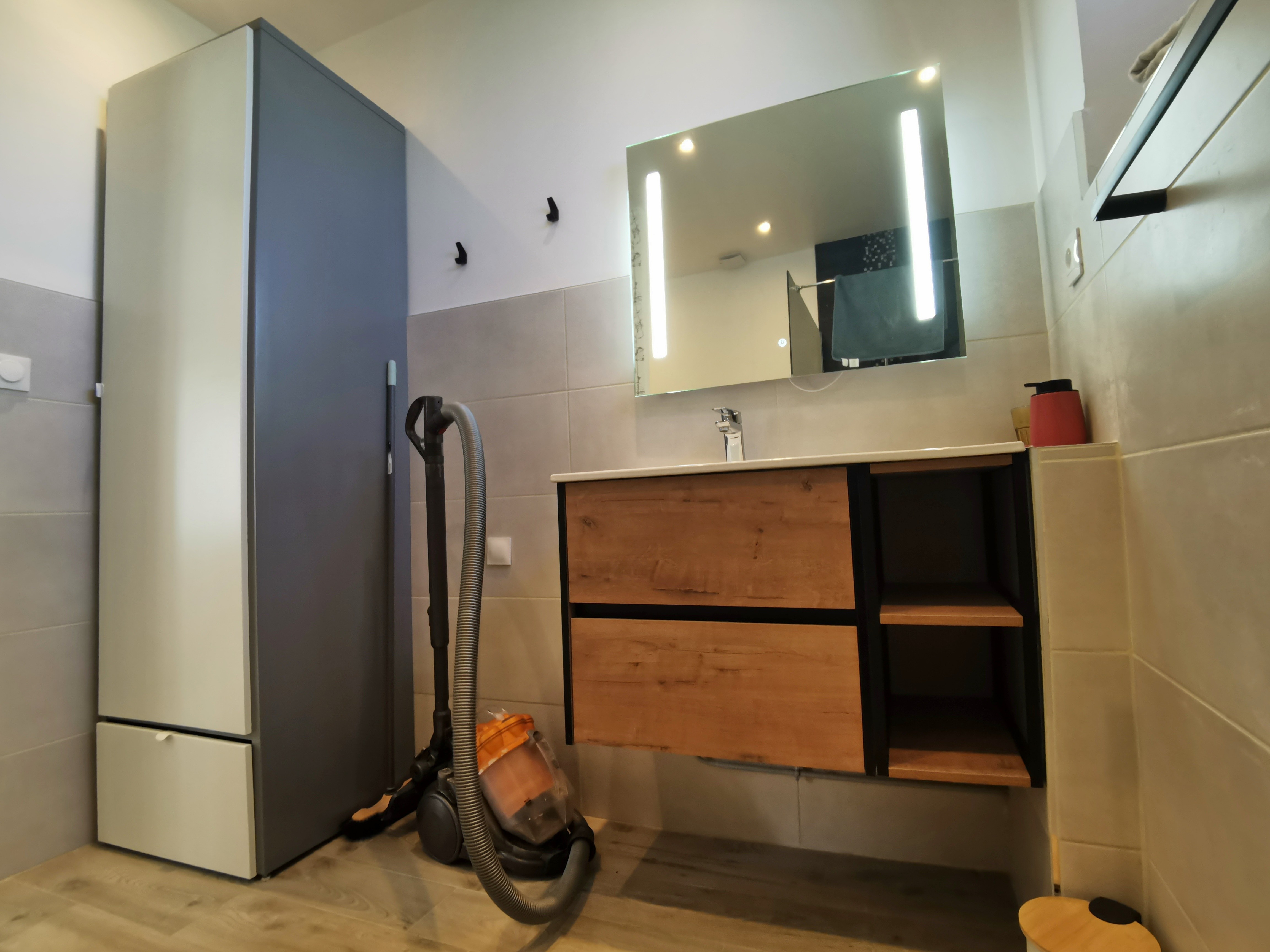 bathroom with wardrobe