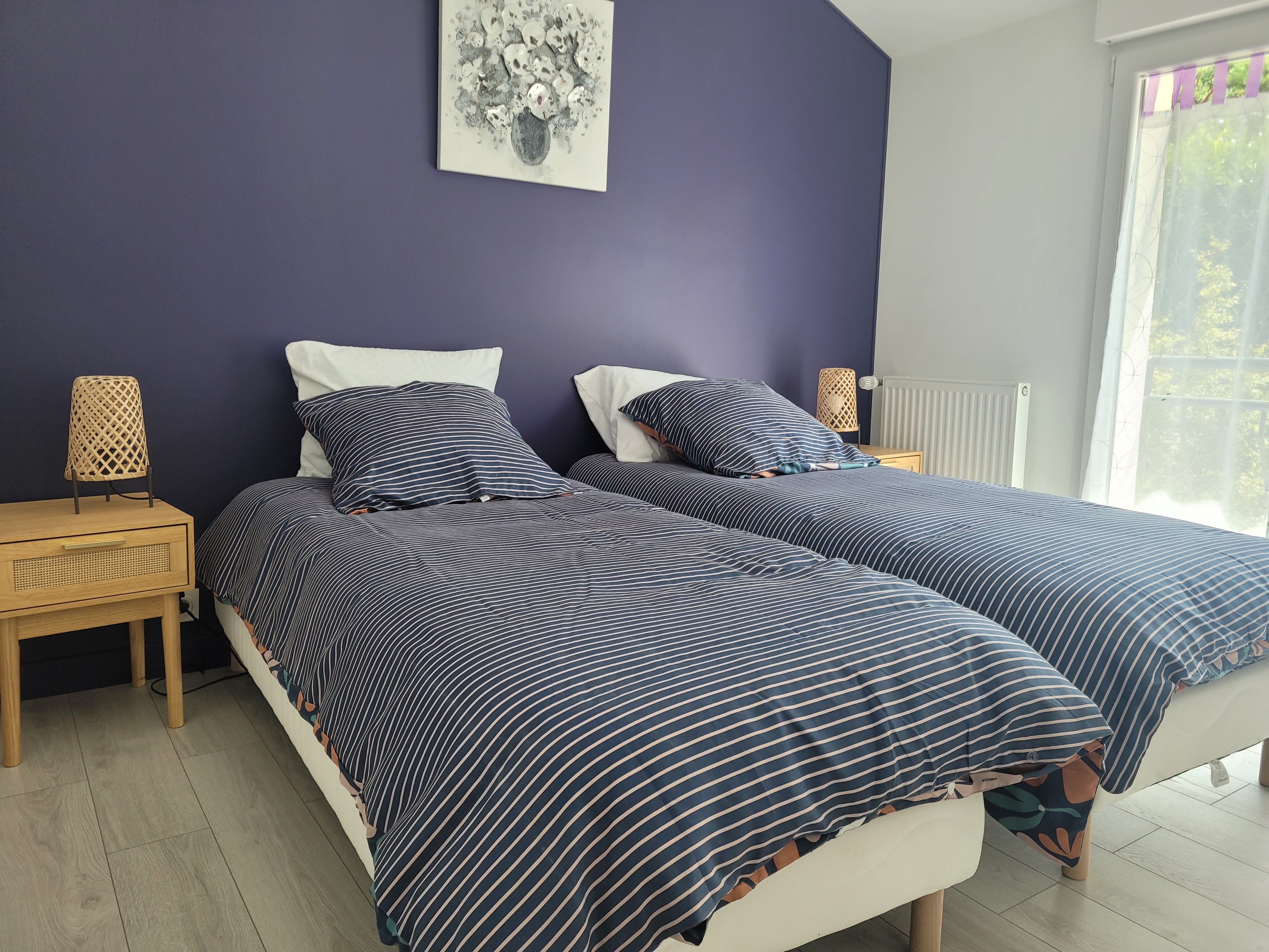 Holiday home, Plouha, bedroom on the second floor with two 80-cm beds