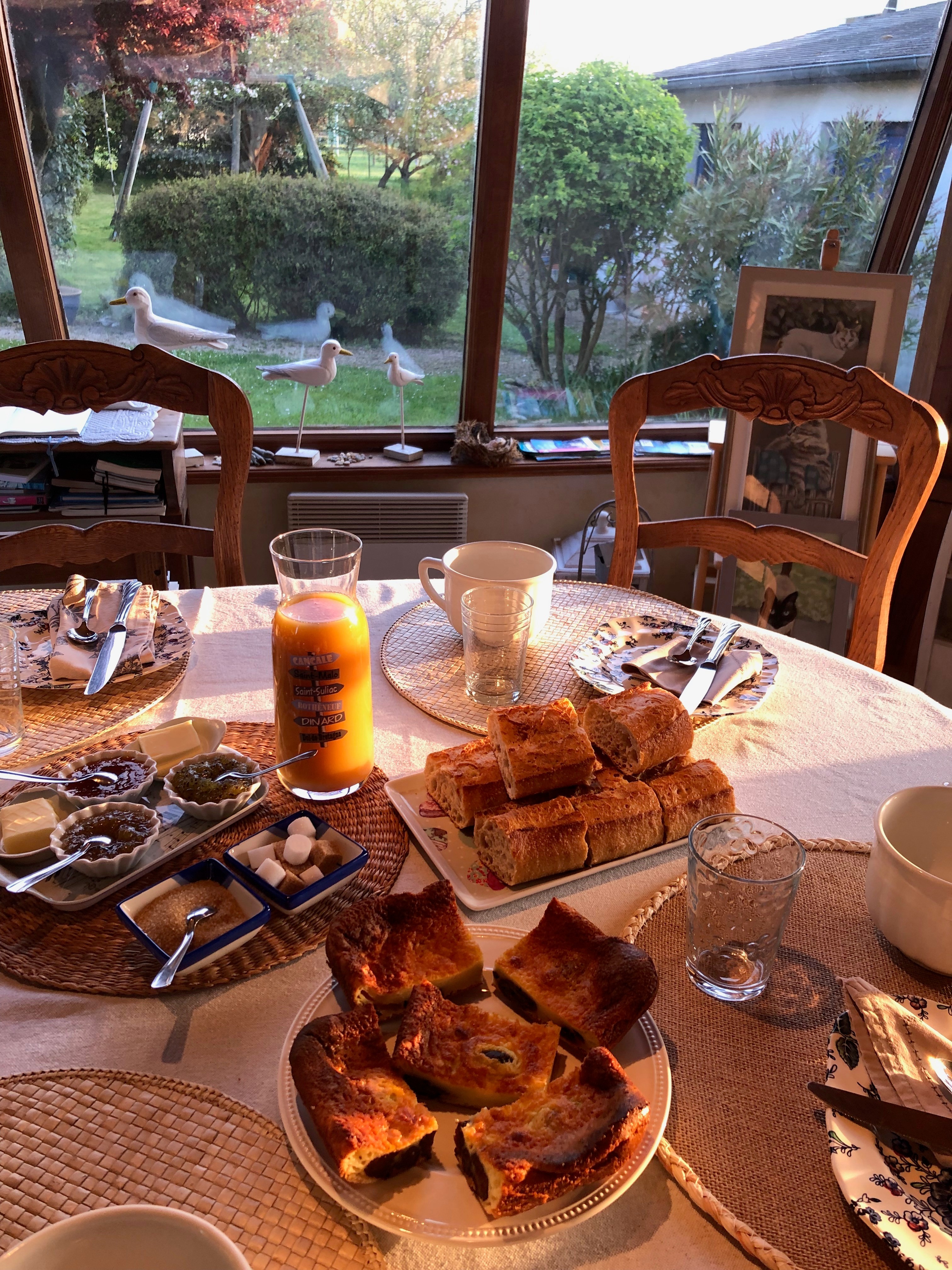 Petit-déjeuner véranda