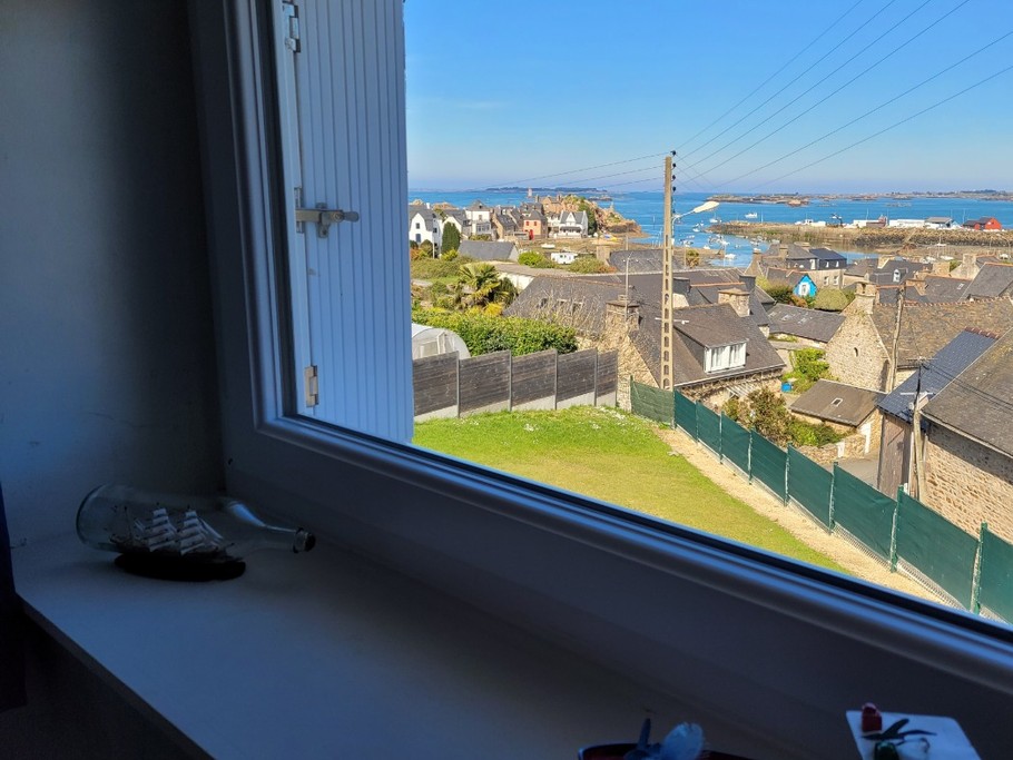 Location Clévacances, Loguivy-de-la-mer, Le Barbu, vue depuis l'une des chambres de l'étage
