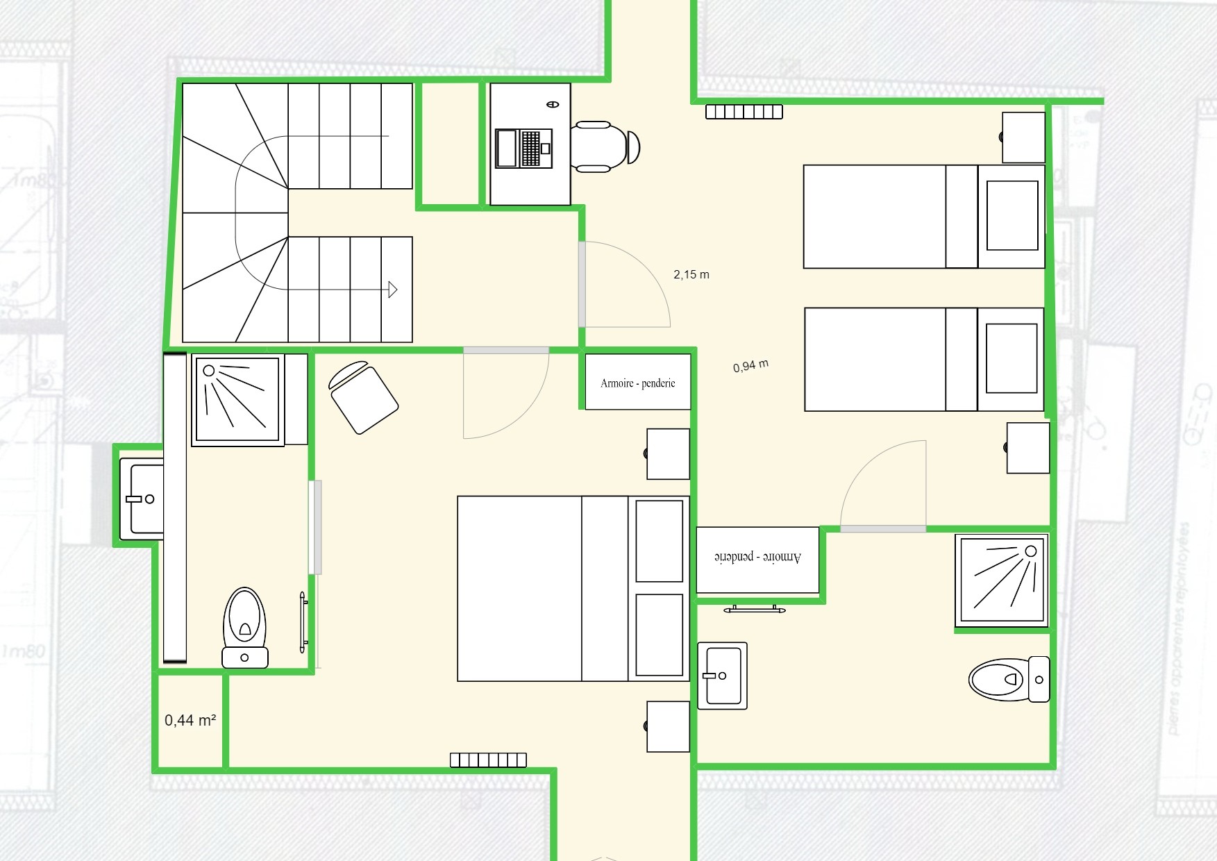 Le Pommier plan etage1