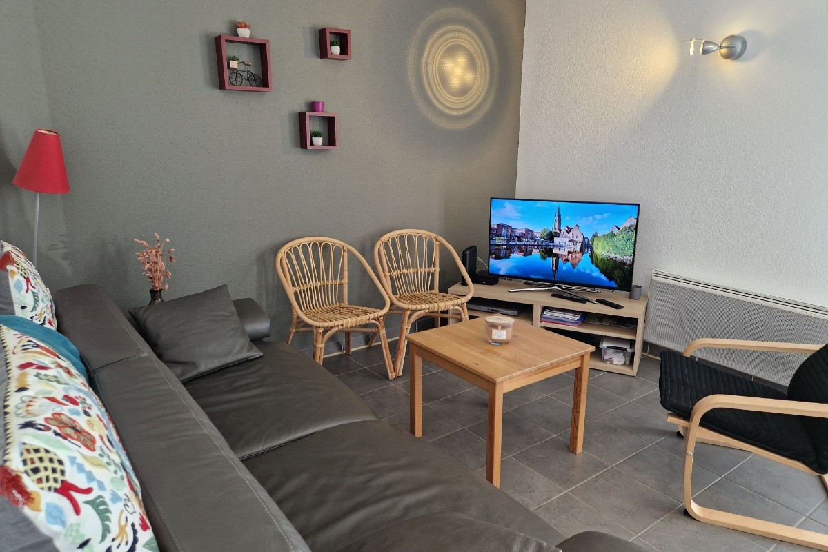 Salon/ séjour avec canapé convertible 160 - Appartement Gérardmer