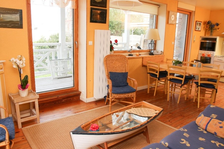 Terrasse des mouettes, location, appartement, Pléneuf Val André, Mme Bidan Claudine, séjour