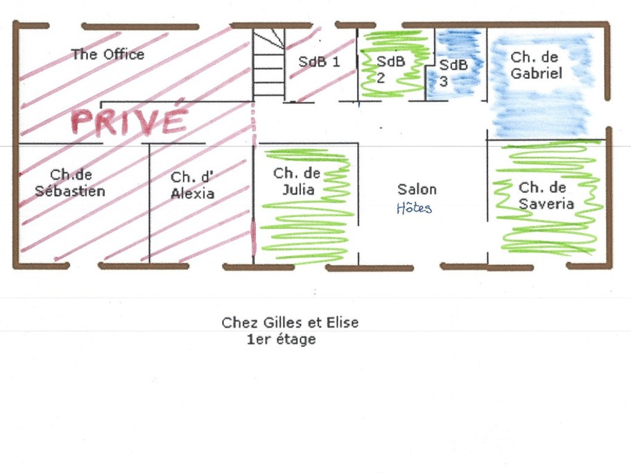 Plan du 1er étage