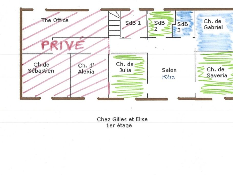 Plan du 1er étage