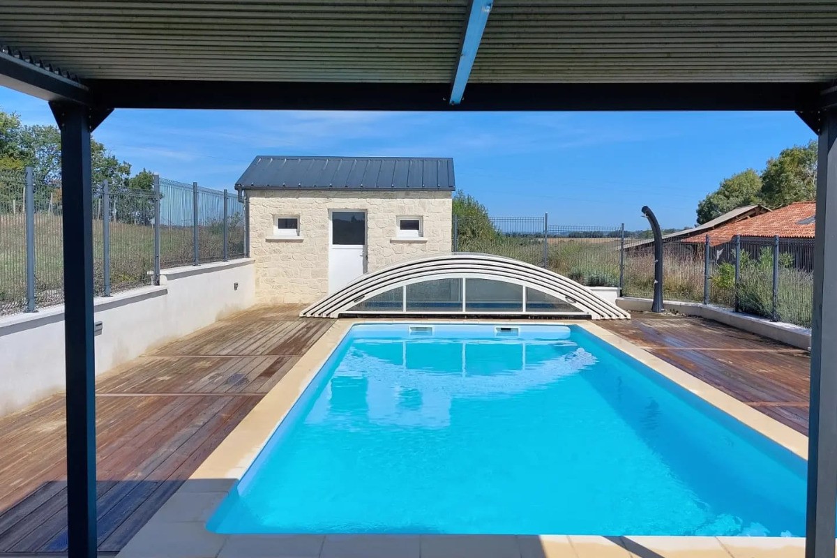 la piscine au sel 10 x 4 sécurisée