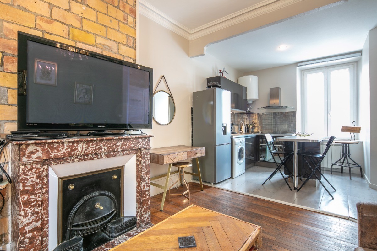 Appartement Milhan Grenoble Salon cuisine