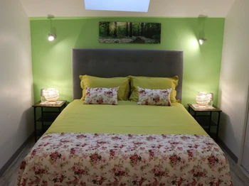lit chambre champêtre