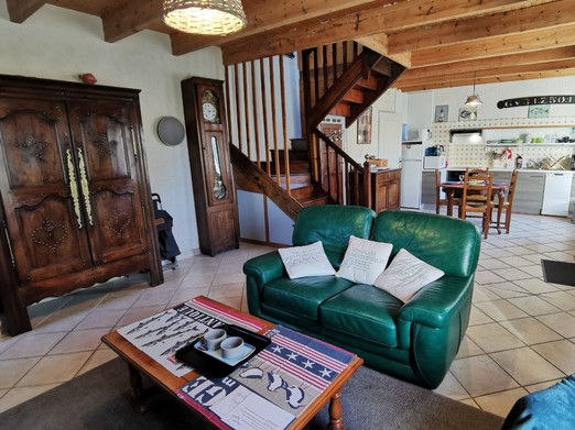 living room with kitchenette