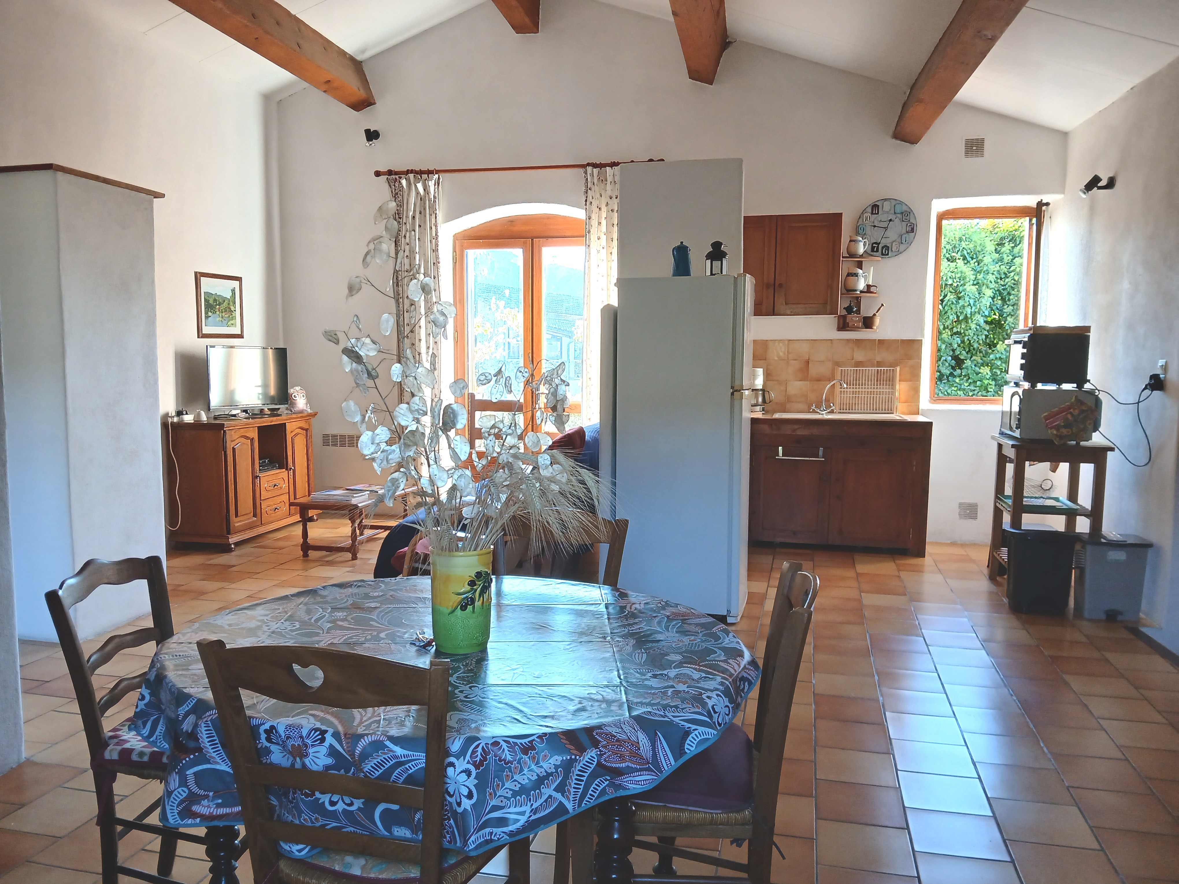 Gite - Grand séjour / salon et coin cuisine