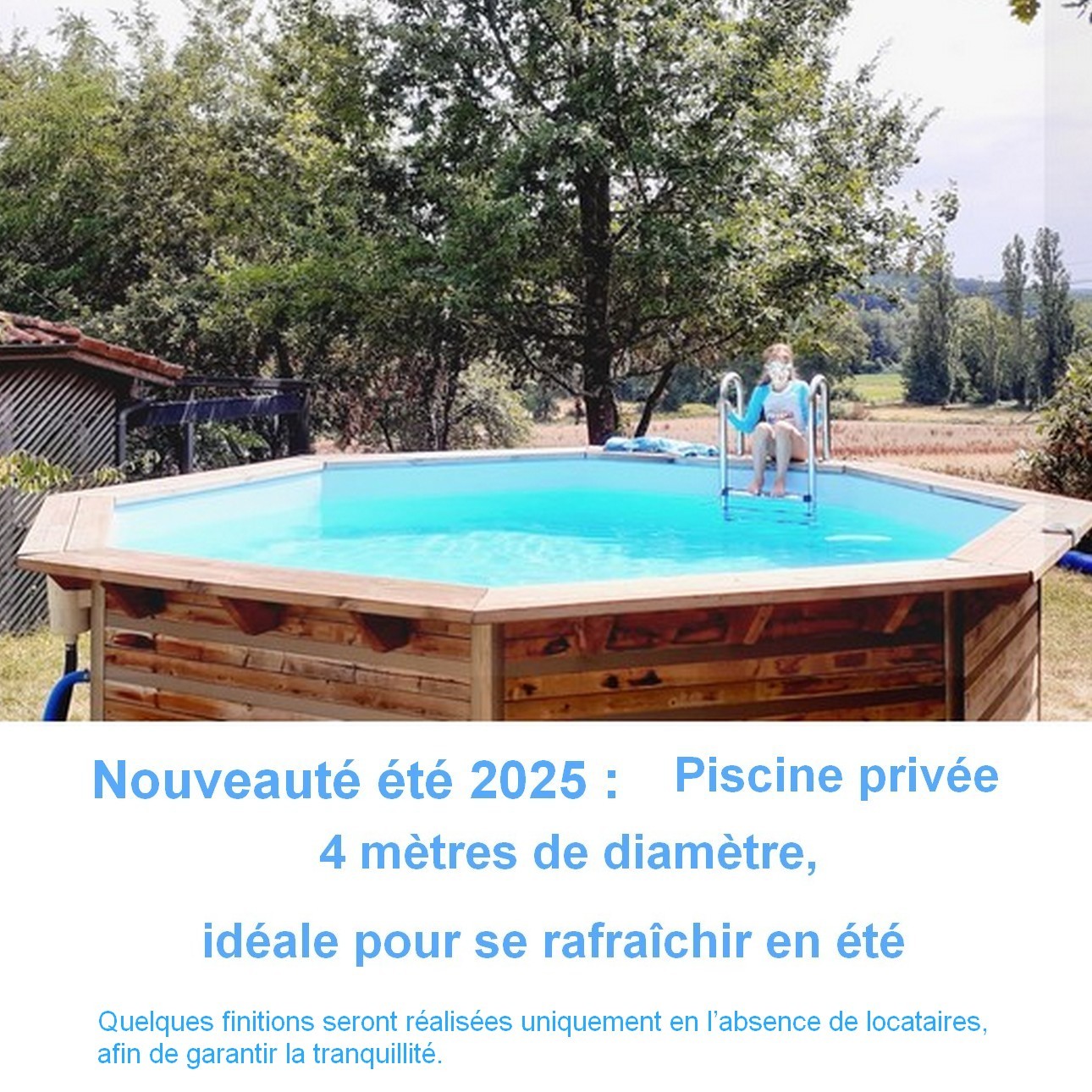 Chalet Cèdre : piscine privative