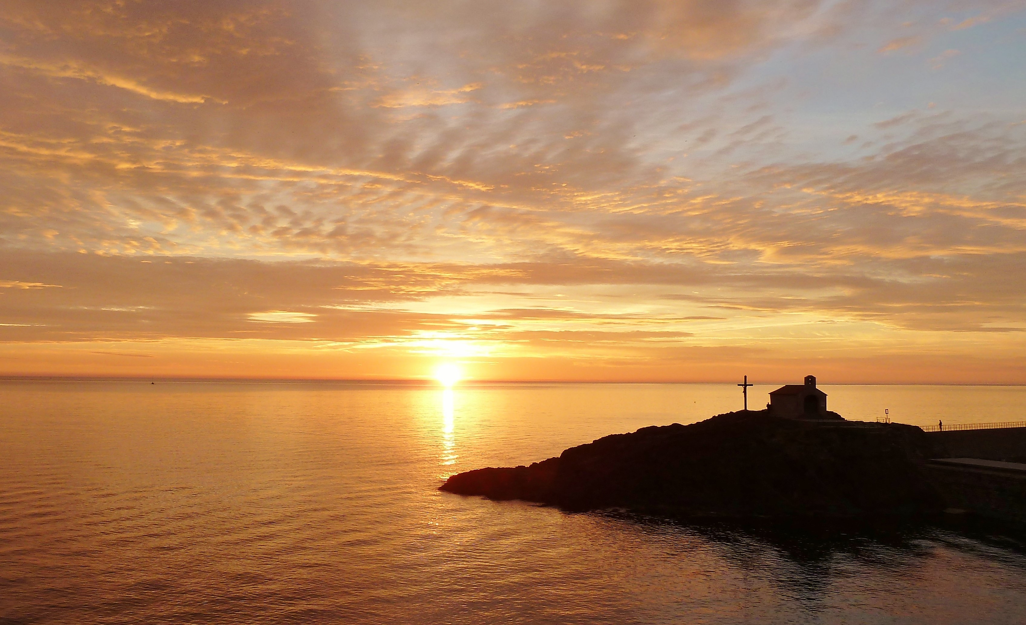 Sunrise over the chapel