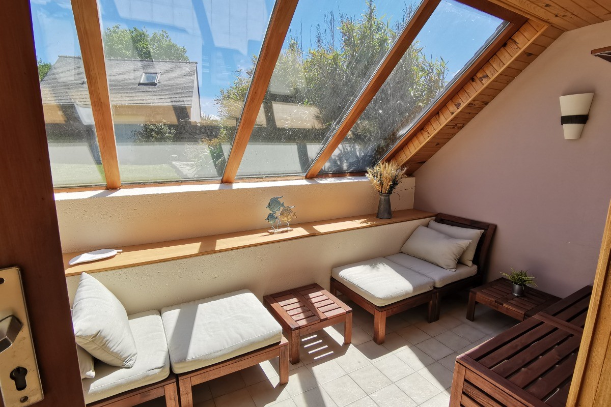 espace détente dans le patio