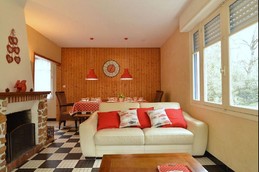 salon et sa cheminée